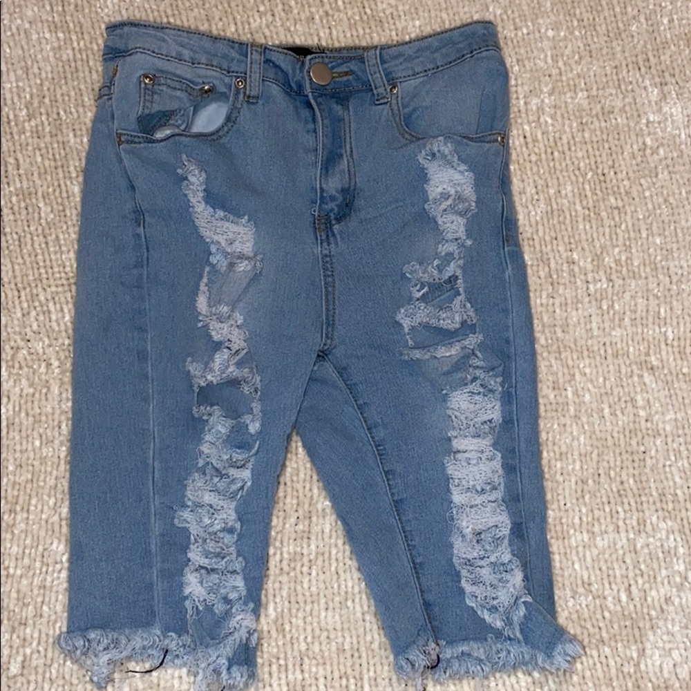 Denim Capri shorts